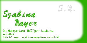 szabina mayer business card